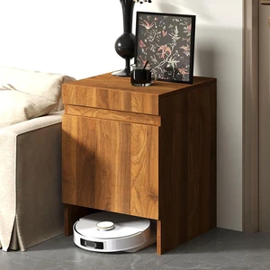 Robot Vacuum Stand Cabinet,Storage Cabinet with Doors for Robot Vacuum Cleaner,End Side Table for Home Office,Wood Freestanding Rack for Living Room Home Office Kitchen(Brown) Robot Vacuum Stand Cabinet,Storage Cabinet with Doors for Robot Vacuum Cleaner,End Side Table for Home Office,Wood Freestanding Rack for Living Room Home Office Kitchen(Brown)