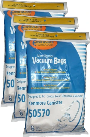 Envirocare Replacement Micro Filtration Vacuum Cleaner Dust Bags made to fit Kenmore Ultra Care 50570 Canister Vacuum Cleaners 24 bags Envirocare Replacement Micro Filtration Vacuum Cleaner Dust Bags made to fit Kenmore Ultra Care 50570 Canister Vacuum Cleaners 24 bags