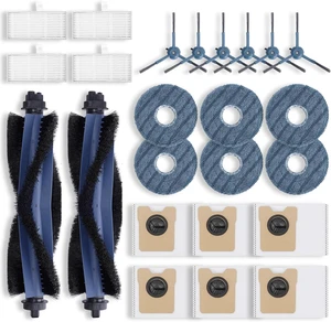 Replacement Parts Kit for eufy Omni C20 Robot Vacuum Accessories, 2 Roller Brushes, 4 Filters, 6 Side Brushes, 6 Mop Pads, 6 Dust Bags, 24 Pack Replacement Parts Kit for eufy Omni C20 Robot Vacuum Accessories, 2 Roller Brushes, 4 Filters, 6 Side Brushes, 6 Mop Pads, 6 Dust Bags, 24 Pack