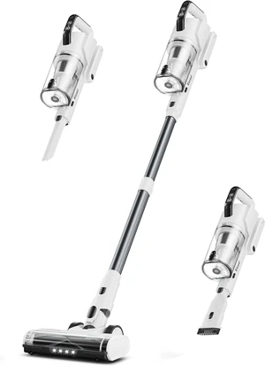 Cordless Vacuum Cleaner, 600W 50KPA 70Mins Runtime Fast Charging Vacuum Cleaner, Self-Standing LED Light Touch Screen Stick Vacuum for Home Light Weight,for Pet Hair/Carpet/Floor, White Cordless Vacuum Cleaner, 600W 50KPA 70Mins Runtime Fast Charging Vacuum Cleaner, Self-Standing LED Light Touch Screen Stick Vacuum for Home Light Weight,for Pet Hair/Carpet/Floor, White