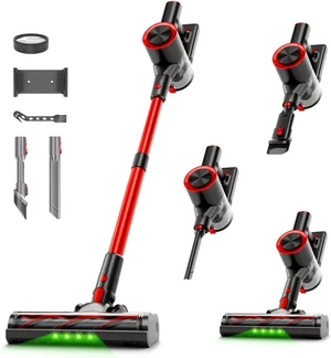 Cordless Stick Vacuum Cleaner, 40Kpa Powerful Vacuum with LED Headlights Cordless Stick Vacuum Cleaner, 40Kpa Powerful Vacuum with LED Headlights