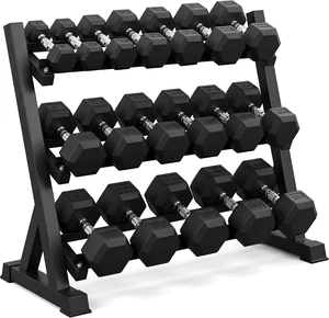 350/450/550 lbs Rubber Hex Dumbbells with Rack Free Weight for Home Gym, Durable Rubber Dumbbell with Storage,Coated Cast Iron Weight Strength Training Dumb bell Exercise Fitness Equipment 350/450/550 lbs Rubber Hex Dumbbells with Rack Free Weight for Home Gym, Durable Rubber Dumbbell with Storage,Coated Cast Iron Weight Strength Training Dumb bell Exercise Fitness Equipment