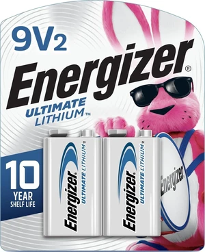 Energizer Ultimate Lithium 9V Batteries (2 Pack), 9 Volt Lithium Batteries Energizer Ultimate Lithium 9V Batteries (2 Pack), 9 Volt Lithium Batteries