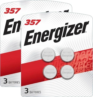 Energizer LR44 Battery, Silver Oxide 303, 357, AG13, or SR44 1.5 Volt Batteries (1 Battery Count) - Packaging May Vary (Pack of 2) Energizer LR44 Battery, Silver Oxide 303, 357, AG13, or SR44 1.5 Volt Batteries (1 Battery Count) - Packaging May Vary (Pack of 2)