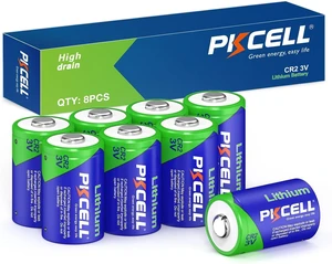 PKCELL CR2 Battery 8 Pack CR2 3V Lithium Battery PKCELL CR2 Battery 8 Pack CR2 3V Lithium Battery