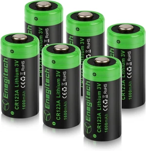 Enegitech CR123A 3V Lithium Battery, 123 3 Volt Lithium Battery, for Home Security Sensor Motion Sensor Door Lock High Intensity Flashlights Long-Lasting Non-Rechargeable (CR123A 6 Pack) Enegitech CR123A 3V Lithium Battery, 123 3 Volt Lithium Battery, for Home Security Sensor Motion Sensor Door Lock High Intensity Flashlights Long-Lasting Non-Rechargeable (CR123A 6 Pack)