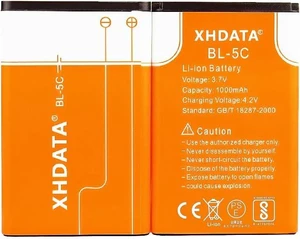 XHDATA BL-5C Battery 3.7V 1000mAh Rechargeable Battery Large Capacity for Radio for Home with Current Protection 2 Pieces (Orange) XHDATA BL-5C Battery 3.7V 1000mAh Rechargeable Battery Large Capacity for Radio for Home with Current Protection 2 Pieces (Orange)