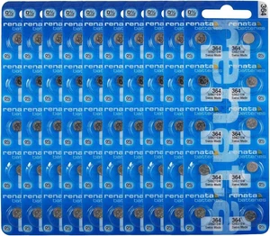 Renata 364 SR621SW Batteries - 1.55V Silver Oxide 364 Watch Battery (100 Count) Renata 364 SR621SW Batteries - 1.55V Silver Oxide 364 Watch Battery (100 Count)