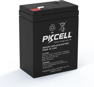 PKCELL 6 Volt 4.5Ah Rechargeable Sealed Lead Acid Battery PKCELL 6 Volt 4.5Ah Rechargeable Sealed Lead Acid Battery