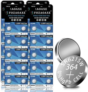 AG1 SR621SW LR621 164 364 SR60 Watch Battery 40 Pack AG1 SR621SW LR621 164 364 SR60 Watch Battery 40 Pack