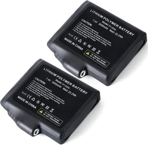 22.2WH 7.4V Battery Pack for Heated Gloves, Rechargeable Li-Polymer Replacement Set Compatible with Gloves Socks Jackets Mittens Liners, Support Female DC Jack, 2 Pack 22.2WH 7.4V Battery Pack for Heated Gloves, Rechargeable Li-Polymer Replacement Set Compatible with Gloves Socks Jackets Mittens Liners, Support Female DC Jack, 2 Pack