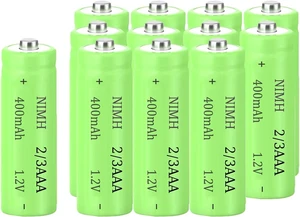 1.2V 2/3 Size AAA400mah NiMh Batteries for DIY LED Solar Light 12Pcs 1.2V 2/3 Size AAA400mah NiMh Batteries for DIY LED Solar Light 12Pcs