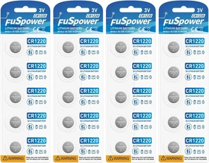 CR1220 Lithium Battery DL1220 ECR1220 LM1220 CR 1220 3V Button Cell Batteries for Car Key Fob Watch Remote(20PCS) CR1220 Lithium Battery DL1220 ECR1220 LM1220 CR 1220 3V Button Cell Batteries for Car Key Fob Watch Remote(20PCS)
