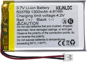 DC 3.7V 1300mAh 503759 Rechargeable Lithium Polymer Replacement Battery for DIY 3.7-5V Electronic Product, Mobile Energy Storage Power Supply DC 3.7V 1300mAh 503759 Rechargeable Lithium Polymer Replacement Battery for DIY 3.7-5V Electronic Product, Mobile Energy Storage Power Supply