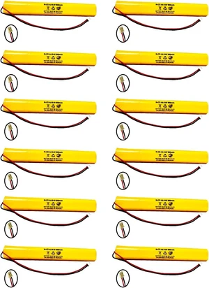 BBAT0043A Unitech BAT9.6V700 AA900MAH 9.6V ELB-B003 Lithonia ELB-B004 9.6v 900mAh Ni-CD Battery Pack Replacement for Exit Sign Emergency Light Fire Batteryhawk, LLC (12 Pack, 12, Count) BBAT0043A Unitech BAT9.6V700 AA900MAH 9.6V ELB-B003 Lithonia ELB-B004 9.6v 900mAh Ni-CD Battery Pack Replacement for Exit Sign Emergency Light Fire Batteryhawk, LLC (12 Pack, 12, Count)