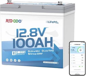 Redodo 12V 100Ah Ultra-Mini LiFePO4 Bluetooth Deep Cycle Battery Redodo 12V 100Ah Ultra-Mini LiFePO4 Bluetooth Deep Cycle Battery