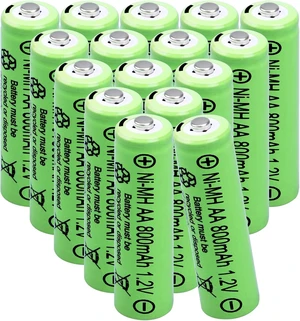 16 Pack AA 800mAh 1.2V Ni-MH Rechargeable Batteries for Solar Lights 16 Pack AA 800mAh 1.2V Ni-MH Rechargeable Batteries for Solar Lights
