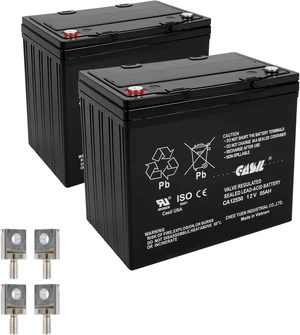 Casil 12V 55Ah Wheelchair Battery 2 Pack (Group 22NF) | Replacement for Quantum Q6000, Edge 2.0, ZIPPIE Z500, Rhythm M3/M5/M7, Quickie P500 & More Casil 12V 55Ah Wheelchair Battery 2 Pack (Group 22NF) | Replacement for Quantum Q6000, Edge 2.0, ZIPPIE Z500, Rhythm M3/M5/M7, Quickie P500 & More