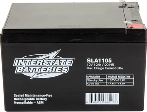 Interstate Batteries SLA Battery 12V 12Ah AGM VRLA (F1 Terminal) SLA1105 Interstate Batteries SLA Battery 12V 12Ah AGM VRLA (F1 Terminal) SLA1105