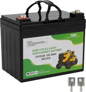 Casil 12V 300CCA Lawn & Garden Battery AGM U1 BCI Group Battery for Riding Mowers Compatible with Cub Cadet, John Deere, Toro, Craftsman, TCA25015, 163465, U1R-1 Tractors Casil 12V 300CCA Lawn & Garden Battery AGM U1 BCI Group Battery for Riding Mowers Compatible with Cub Cadet, John Deere, Toro, Craftsman, TCA25015, 163465, U1R-1 Tractors
