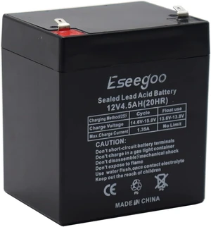 12V 4.5AH Rechargeable Sealed Lead Acid (SLA) Battery Replace 12 Volt 4AH 5AH for Alarm System, Home Security