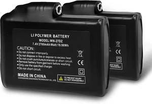 winna 7.4V 2700mAh Rechargeable Li-ion Batteries, Accessories for Heated Gloves, Li-Polymer Battery Pack Replacement for Electric Gloves Heated Socks Heated Motorcycle Gloves(2 Pack) winna 7.4V 2700mAh Rechargeable Li-ion Batteries, Accessories for Heated Gloves, Li-Polymer Battery Pack Replacement for Electric Gloves Heated Socks Heated Motorcycle Gloves(2 Pack)