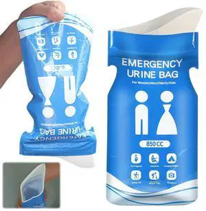 Disposable Urinal Bag Outdoor Emergency Urinate Bags 850ml Emergency Pee/Wee Bags Self Sealing Car Pee Bags for Camping Hiking Disposable Urinal Bag Outdoor Emergency Urinate Bags 850ml Emergency Pee/Wee Bags Self Sealing Car Pee Bags for Camping Hiking