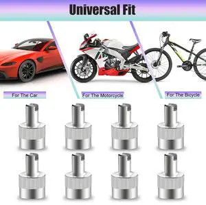 8-48pcs Copper Slotted Head Tire Valve Stem Cap with Core Remover Tool for Auto Motorcycle Bike Tire Wheel Stem Air Valve Caps 8-48pcs Copper Slotted Head Tire Valve Stem Cap with Core Remover Tool for Auto Motorcycle Bike Tire Wheel Stem Air Valve Caps