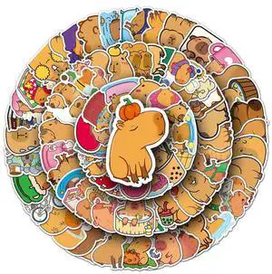 100Pcs Capybara Stickers Cute Capybara Stickers Multi-Function Capybara Decals Cute Animal and Pet Stickers for Skateboard Book