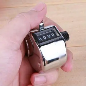 4 Digit Portable l Counter with l Lap Hand Held Clicker for Soccer Golf Warehouse Counting Device