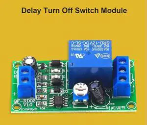 Time Delay Relay Module Timer Relay Timer Switch Board 12V DC 0-60s Adjustable Switch Board Timing Turn Off Board