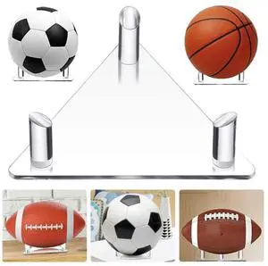 Acrylic Sports Ball Clear Display Rack Wear-Resistant Hollow Sports Ball Holder for Basketball Football Volleyball Rugby Balls