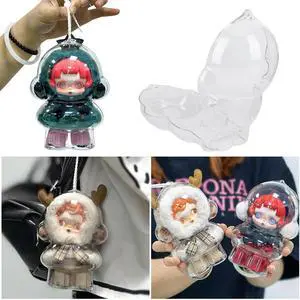 Transparent Doll Dust Case Portable Organizer Box Case for Skull Panda Winter Movement for SP Doll