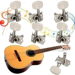 6Pcs Guitar Machine Head Key Peg Tuners 3L 3R Tuner Machine Heads Guitar Knob Machine Heads Tuners for Guitar Replacement Parts