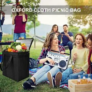 Picnic Bag Insulation Picnic Ice Pack Portable Food Thermal Bag Beer Delivery Bag with Handle for Beach Picnic Road Trip Travel