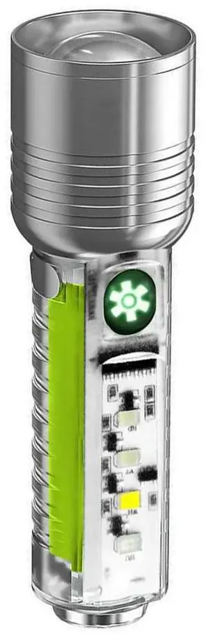 XHP50 LED Flashlight 500mAh 800LM Torch Light Type-C USB Rechargeable 6 Modes IPX4 Waterproof for Camping Banknote Verification