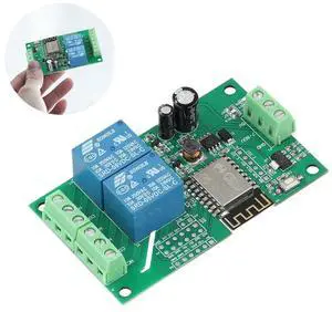 ESP8266 Wireless Relay Module Switch Controller Board Dual Channel ESP-12F Development Board Based on