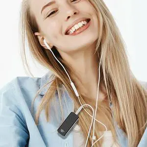 BT 5.3 Jack Audio Receiver 3.5mm Jack Wireless Audio Input with LED Display for Speaker/Home Stereo/Wired Headphones