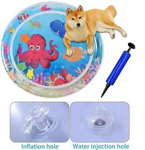 Interactive Sensory Play Mat Summer Cooling Pad Cat Water Sensor Play Mat for Indoor Cats Kitten