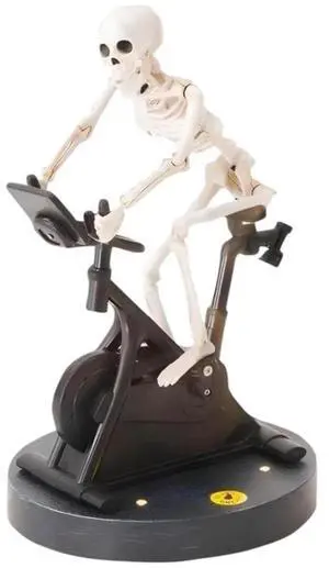 Resin Skeletons Statue Halloween Skeleton Decorations Skeleton Riding An Exercise Bike Halloween Decorations