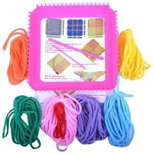 Knitting Rope Braid Toy 96 Craft Loops DIY Knitting Rope Toy Elastic Rope Weaver Toy for DIY Crafts Christmas Gift