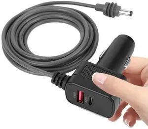 Car Charger for Starlink Mini Power Cable 12V-48V Adapter Car Charger Cable PD60W USB-C and USB Power Supply Adapter