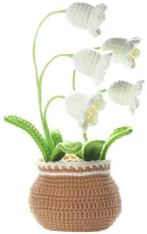 Cute Flower Crochet Starter Kit Creative Crocheting Sewing Flower Kit Flowers Sewing Material Package DIY Knitting Supplies