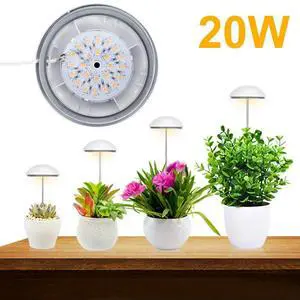 LED Grow Light with Auto On/Off Timer Grow Lamp Height Adjustable Plant Grow LED Light for Indoor Hydroponic Plants Veg Flower