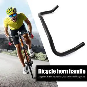 25.4mm 390mm Bicycle Bullhorn Handlebar for Fixed Gear Mountain Road Bike Cycling Parts Aluminum Alloy MTB Riding Handlebar