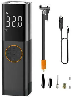 150PSI Bicycle Air Compressor with LED Light Car Tire Inflator Digital Display Electric Air Pump for Automobile Bicycle Ball