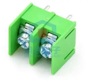 PCB fence terminal KF7620 pitch 7.62 green two 2P side pins