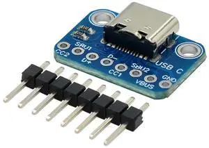 USB TYPE-C conversion board 2.54MM CC1 CC2 5.1K pull-down resistor connection