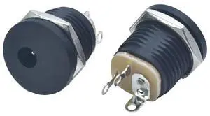 1Pcs DC-022 5.5x2.1mm DC Power Socket Plug Jack DC Connectors Round Hole Screw Nut Interface Panel Mounting DC022 5.5-2.1