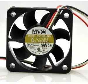 Cooler Fan for AVC C5010B12HV 12V 0.15A 5CM 3-wire Chassis Cooling Fan 5010 50×50×10mm Cooler Fan for AVC C5010B12HV 12V 0.15A 5CM 3-wire Chassis Cooling Fan 5010 50×50×10mm